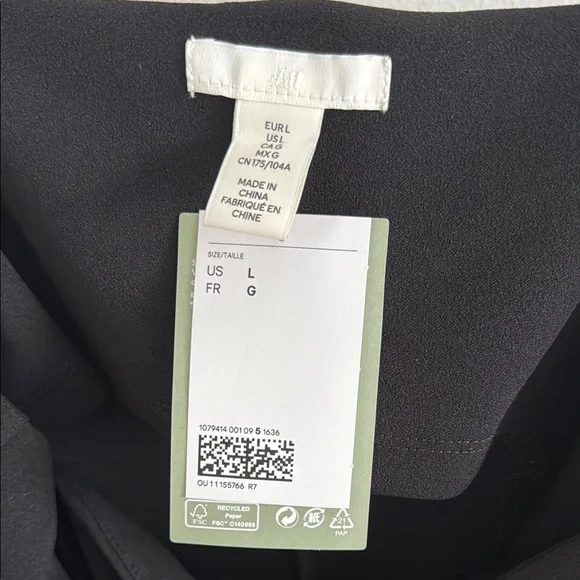 NWT h&m black spaghetti strap mini shift dress - Picture 5 of 5